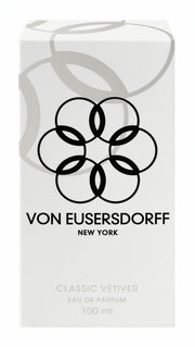 Von Eusersdorff white perfume packaging of 100 ml classic vetiver scent
